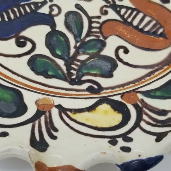 Korond Mexican Pottery vase & plate Vintage Mexico - Picture 6 of 13